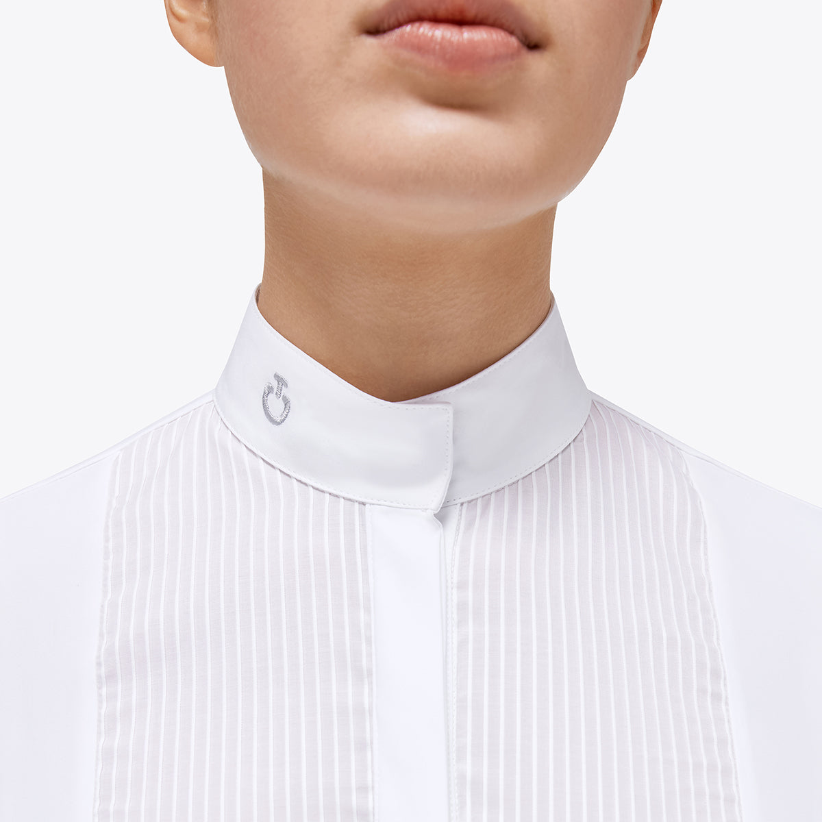 Cavalleria Toscana Women's Jersey w/Cotton Pleated Bib/Cuff L/S Competition Shirt