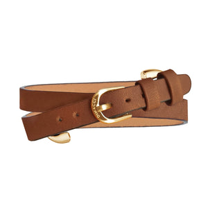 Dimacci Favorit Horse Bit Bracelet Cognac | Gold Plated