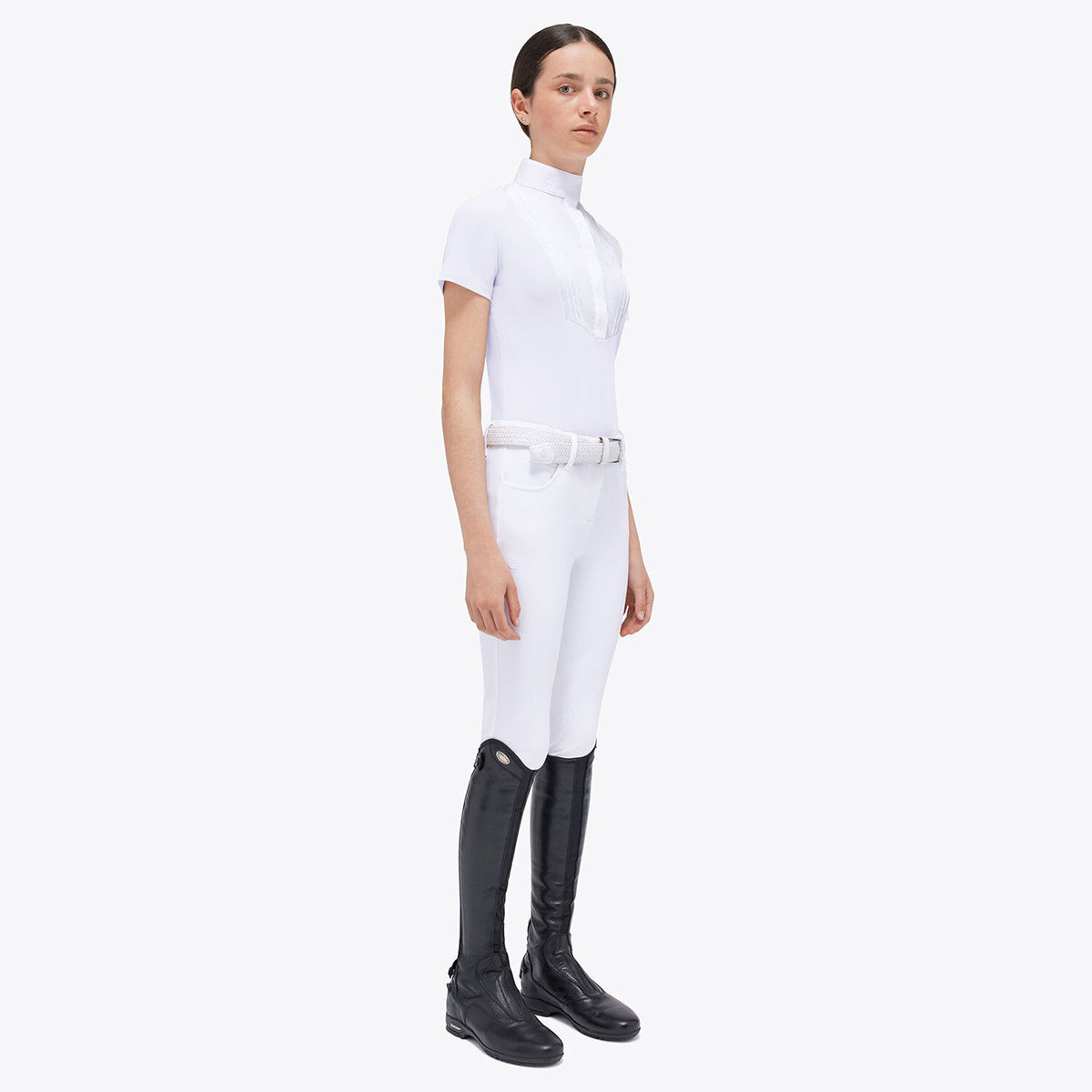 Cavalleria Toscana Girl's Competition Shirt S/S White