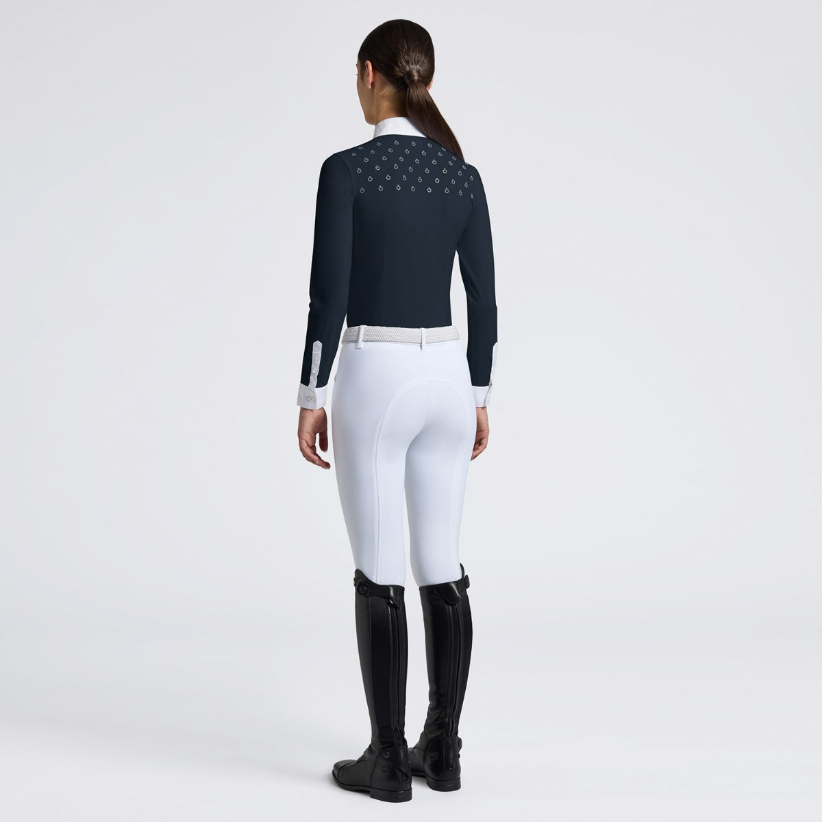 Cavalleria Toscana Girls' Long-Sleeve Button Competition Shirt