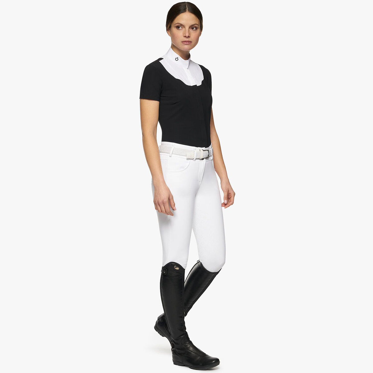 Cavalleria Toscana Women's Scalloped Bib S/S