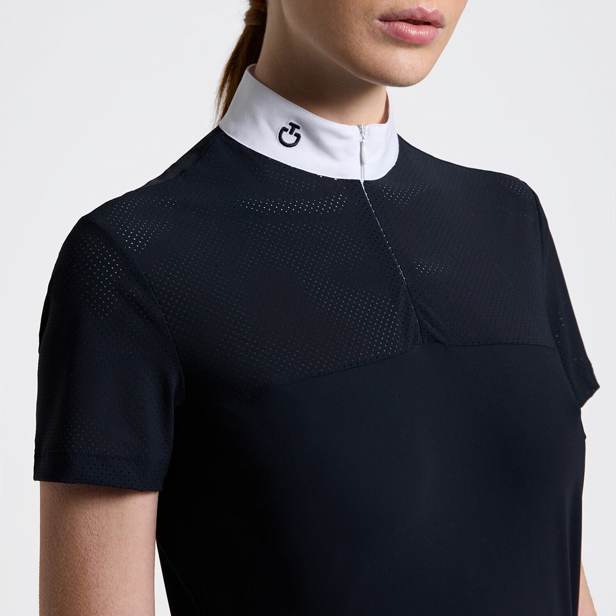 Cavalleria Toscana Women's Competition Shirt in Technical Jersey with Zip