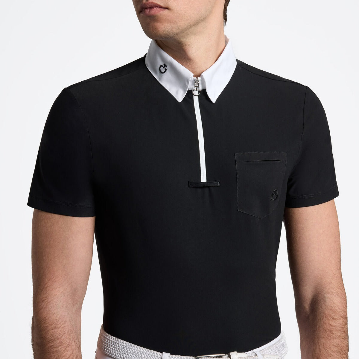 Cavalleria Toscana Men's S/S Competition Shirt with Pocket