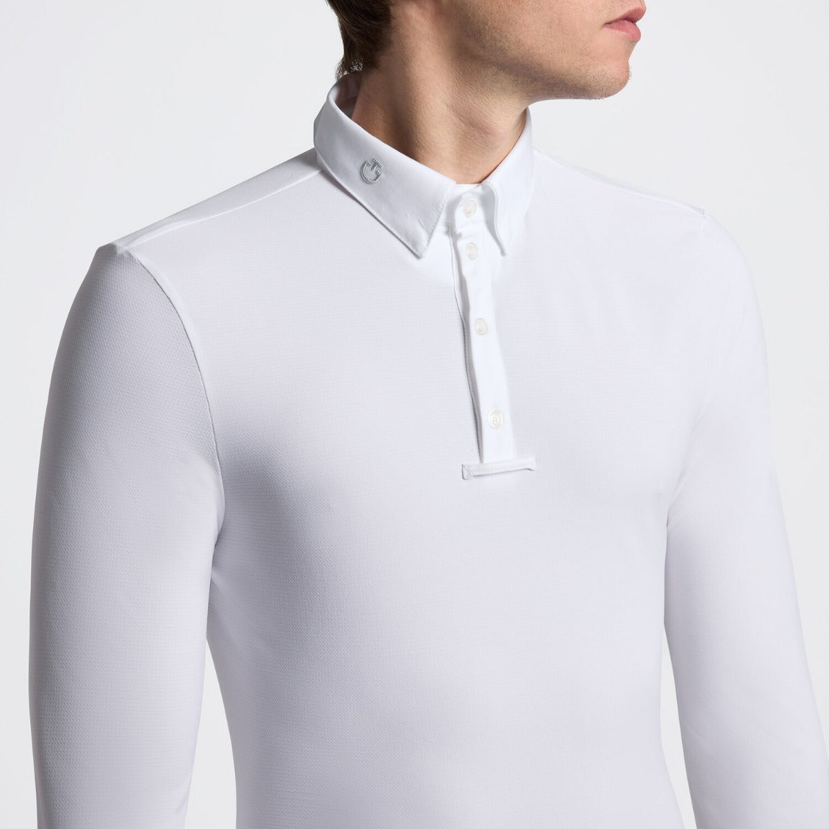 Cavalleria Toscana Men's L/S Competition Shirt-White