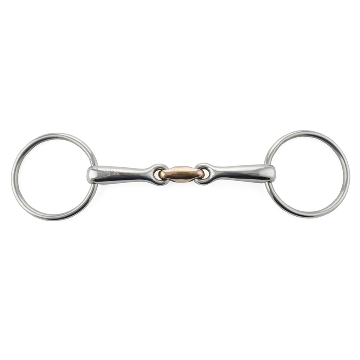 Double Jointed Snaffle Bit Copper Mouth Joint