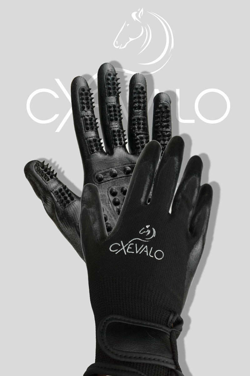 Cxevalo 2-in-1 Grooming and Washing Glove with Massage Nubs