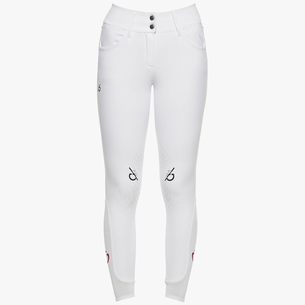 Cavalleria Toscana Women's Team Red Stripe High Waist Breeches
