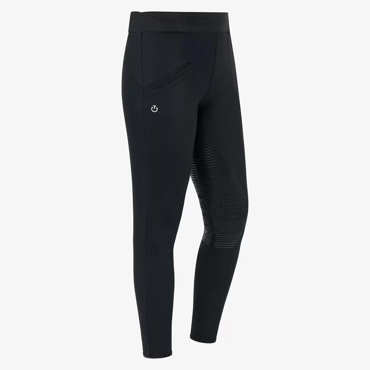 Cavalleria Toscana Women's Nylon Knit Waistband Full Grip Leggings