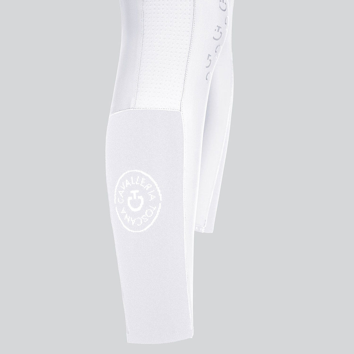Cavalleria Toscana Women's Perforated Insert Jumping Breeches White