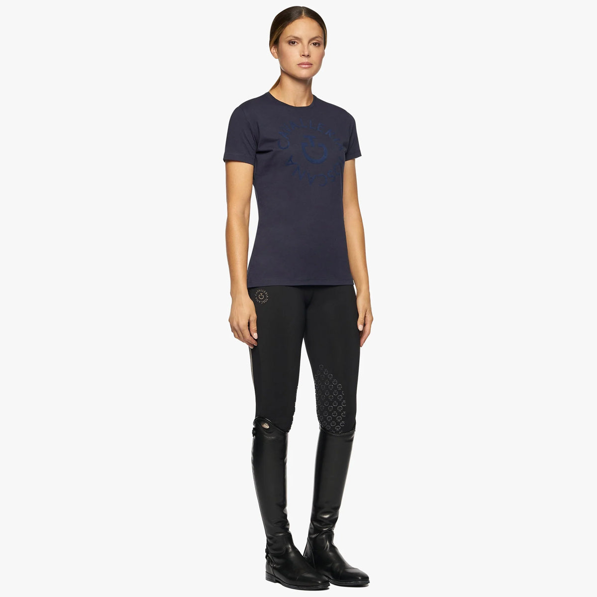 Cavalleria Toscana Women's Orbit Crew Neck Cotton T-Shirt