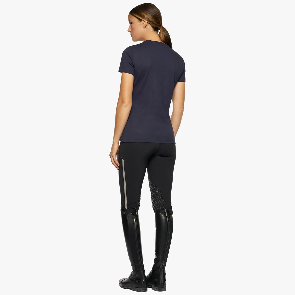 Cavalleria Toscana Women's Orbit Crew Neck Cotton T-Shirt
