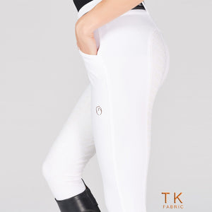 Vestrum Women's Molveno Riding Breeches with Full Grip-Tk Fabric-Optical White