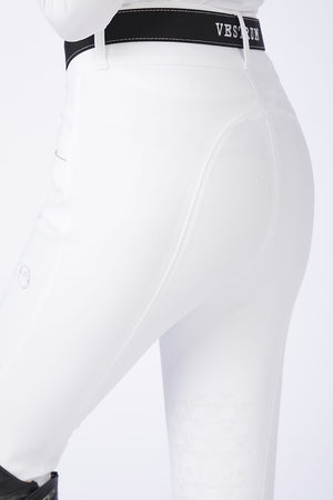 Vestrum Women's Marileva Riding Breeches With Knee Grip White