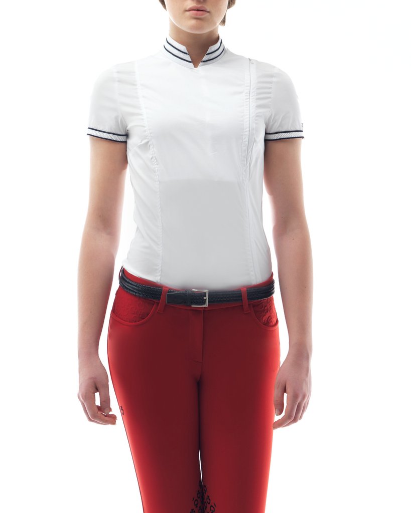 Cavalleria Toscana Women's Stripe Neck Shirt