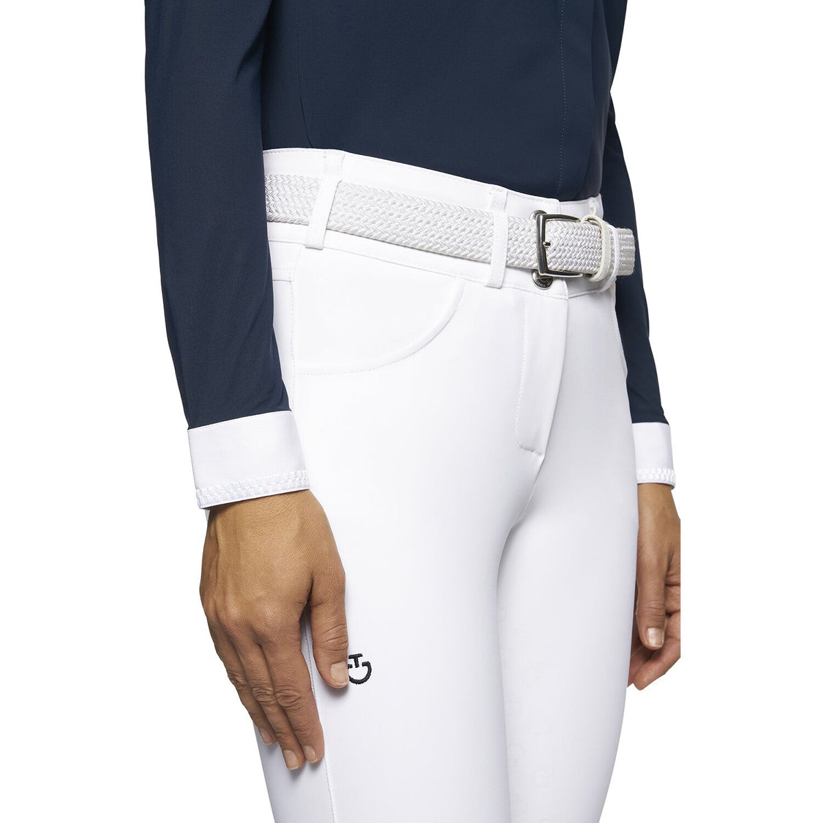 Cavalleria Toscana Women's FW'21 Elegant Embroidery Longsleeve Competition Shirt
