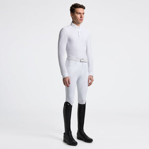 Cavalleria Toscana Men's L/S Competition Shirt-White