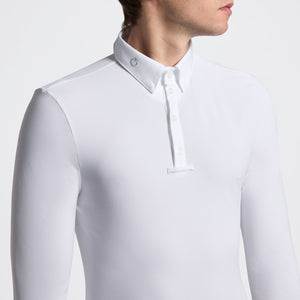 Cavalleria Toscana Men's L/S Competition Shirt-White