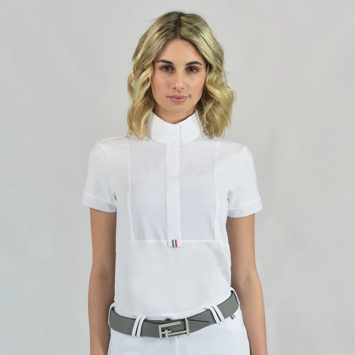 For Horses Women's Daphne Show Shirt Bib-White