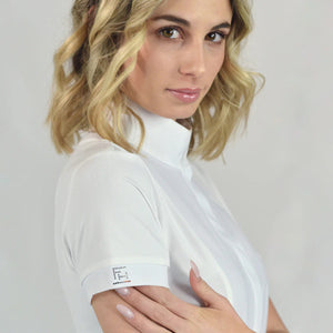 For Horses Women's Daphne Show Shirt Bib-White