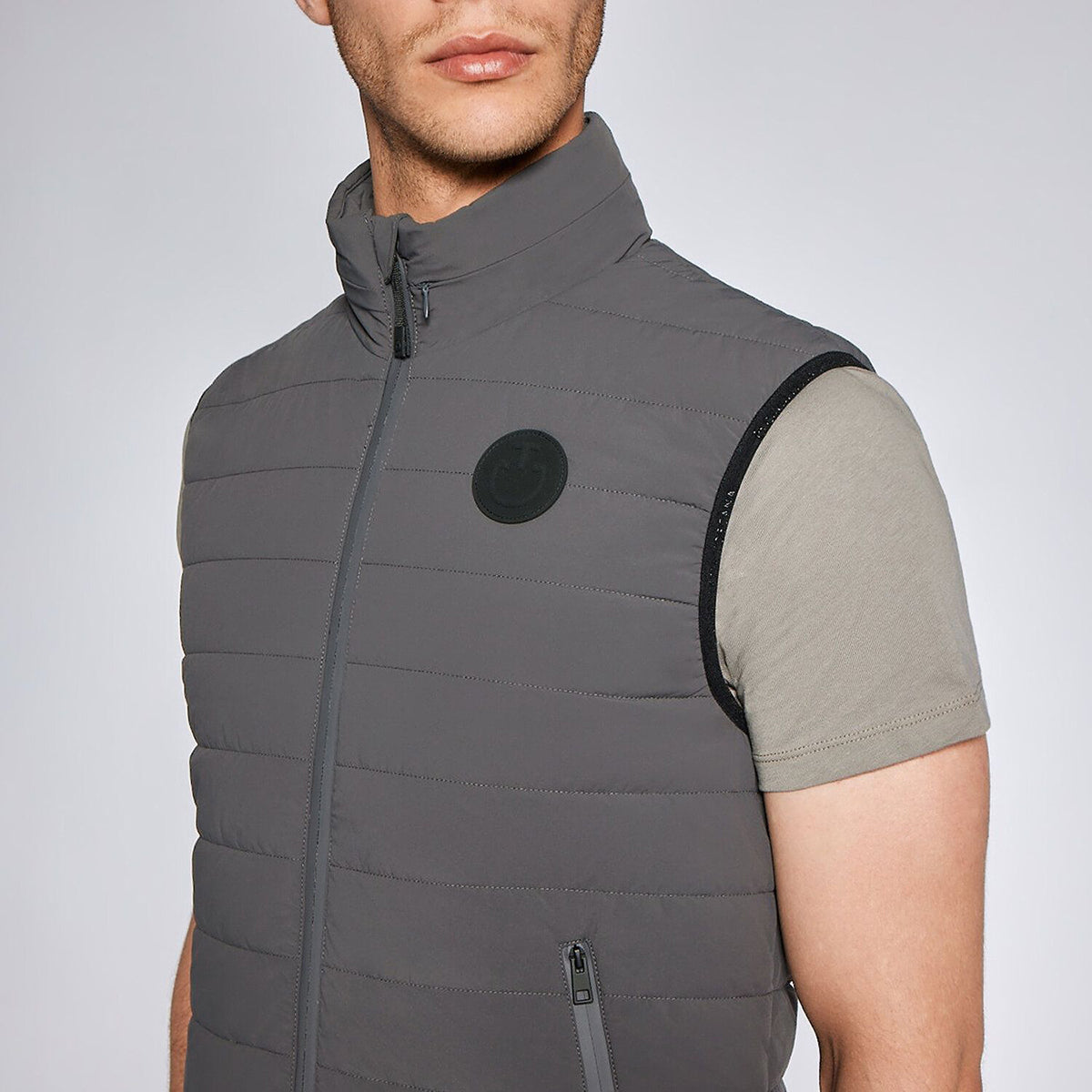 Cavalleria Toscana Men's Lightweight Puffer Vest w/ Hidden Hood