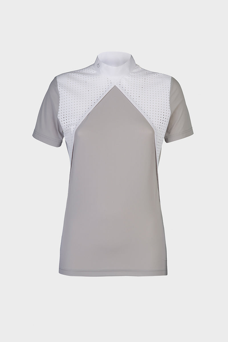 Cavalleria Toscana Women's Jersey SS Polo Perforated Insert