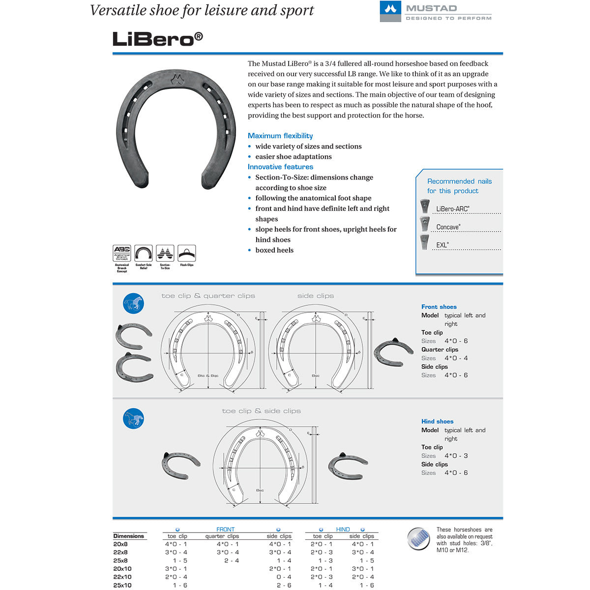 Mustad LiBero Front Quarter Clip