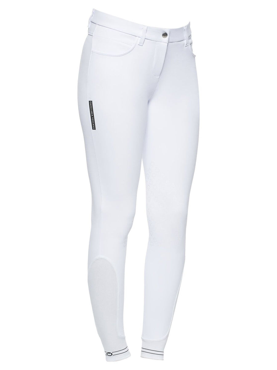Cavalleria Toscana Women's Knee Grip Breeches With Perforated Logo Tape