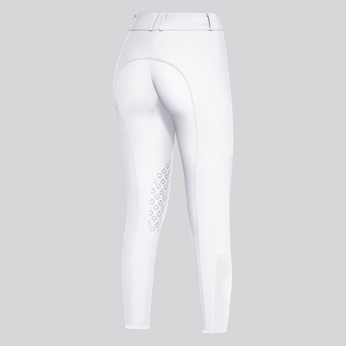 Cavalleria Toscana Women's Perforated Insert Jumping Breeches White