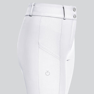 Cavalleria Toscana Women's Perforated Insert Jumping Breeches White