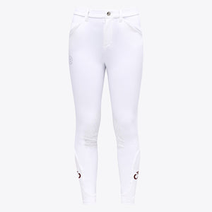 Cavalleria Toscana Unisex Young Rider's Knee Grip Jumping Breeches-White