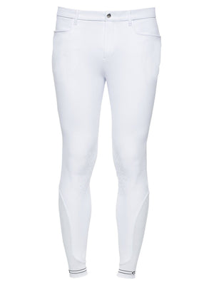 Cavalleria Toscana Men's Knee Grip Breeches With Perforated Logo Tape