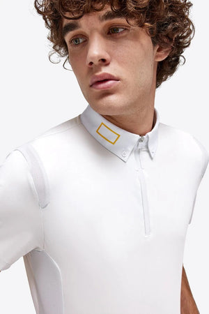 RG Men's Jersey S/S Competition Zip Polo White