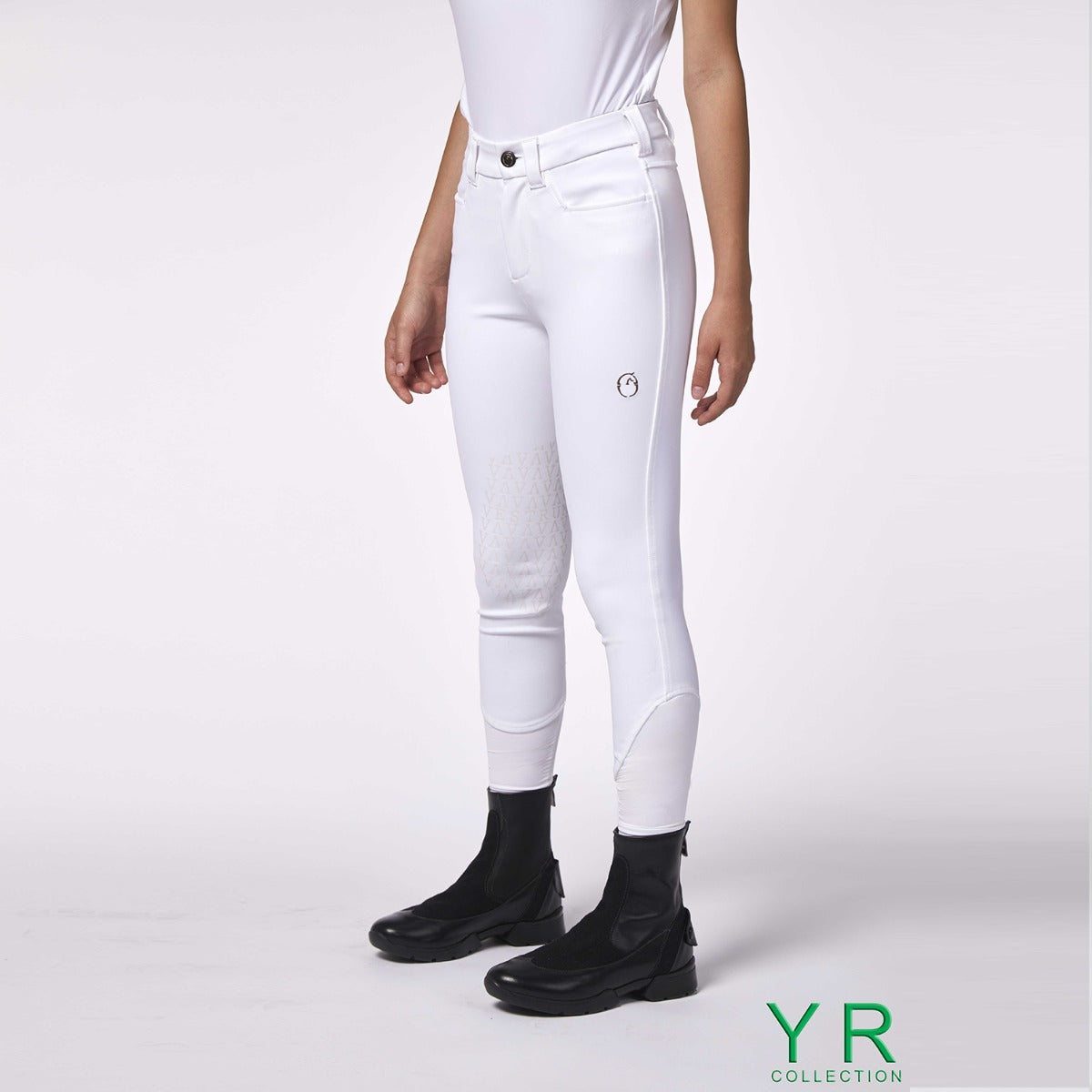 Vestrum Girl’s Syracuse Riding Breeches with Knee Grip Optical White