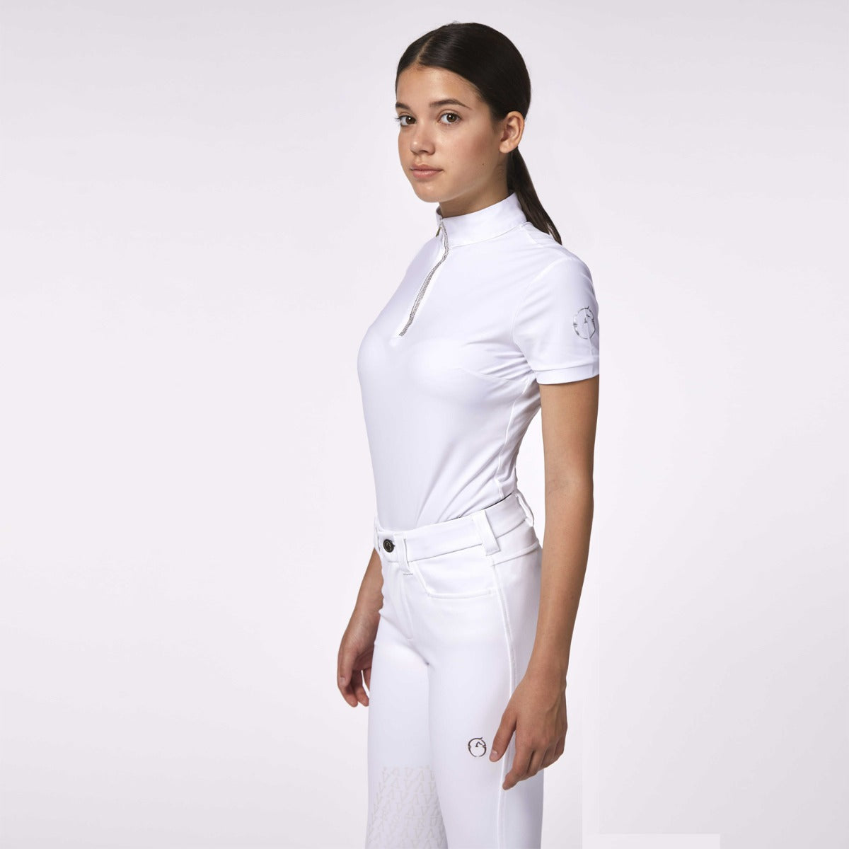Vestrum Girl’s Manarola Short Sleeves Competition Shirt Optical White